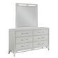 Davis International Solitude 3 Piece King Panel Bedroom Set in White Rub Through Finish, , large