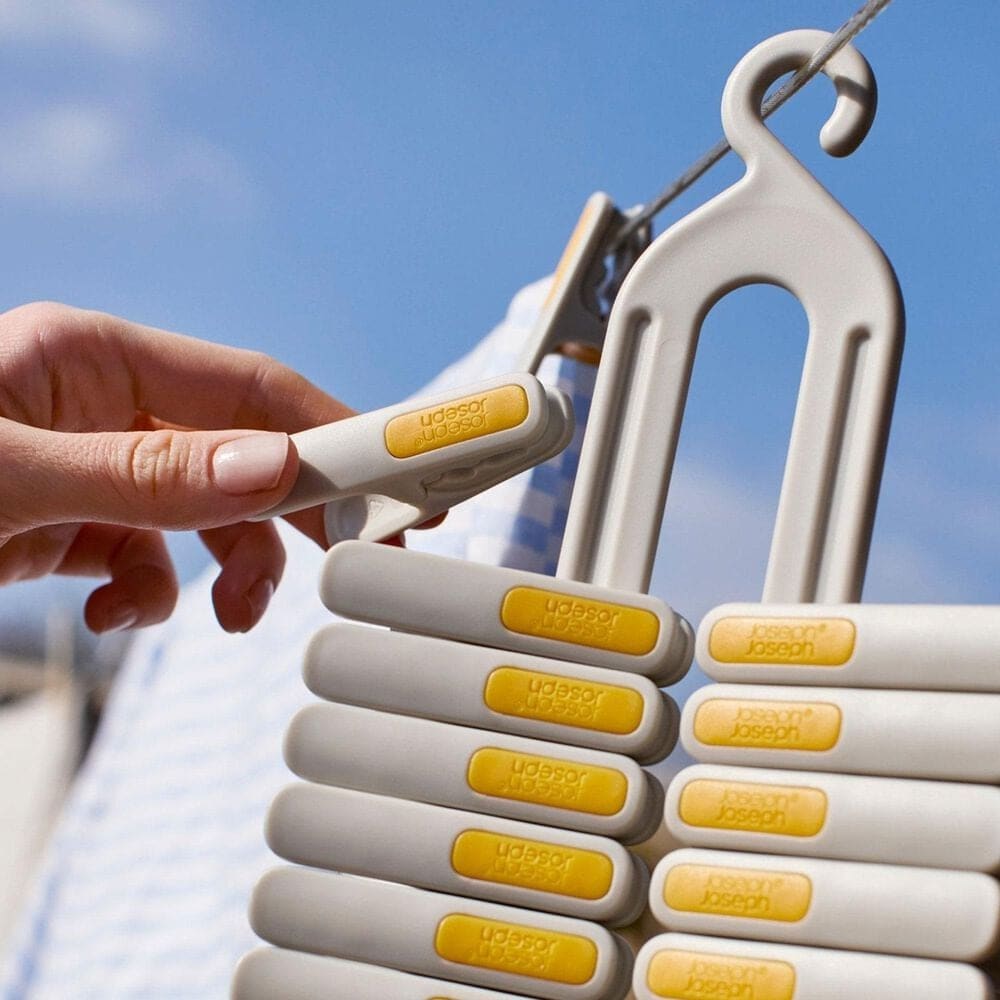 Joseph Joseph PegStore 30-Piece Clothes Pin Set with Storage Stand in Stone, , large