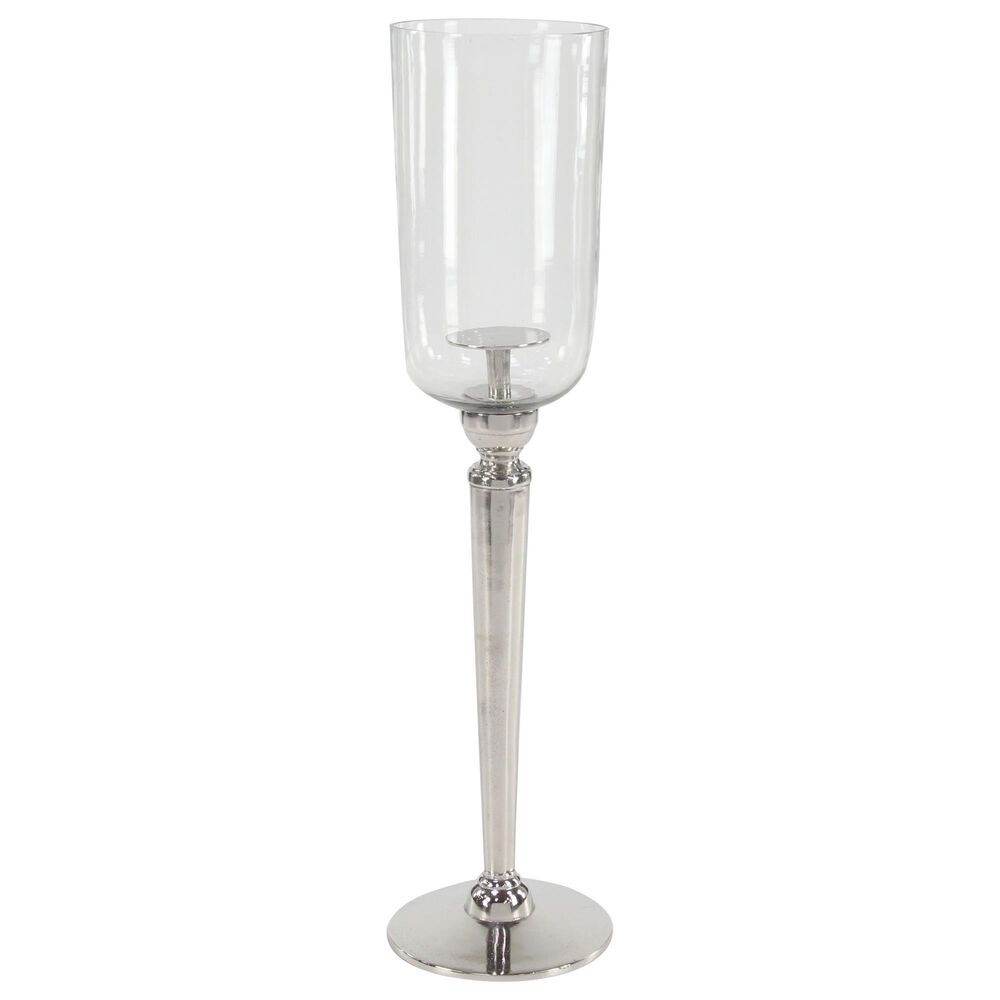 Maple and Jade 32" x 8" Candle Holder in Silver, , large