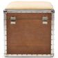 Baxton Studio Violetta Storage Trunk Ottoman in Light Brown, , large