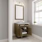James Martin Vanities Chicago 30" Single Bathroom Vanity in Walnut Whisper with 3 cm Carrara White Marble Top and Rectangular Sink, , large
