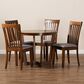 Baxton Studio Andi 5-Piece Dining Set in Grey/Walnut Brown, , large