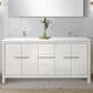 Lexora Home Lafarre 72" Double Bathroom Vanity in White with 2 cm White Quartz Top and Rectangular Sinks, , large
