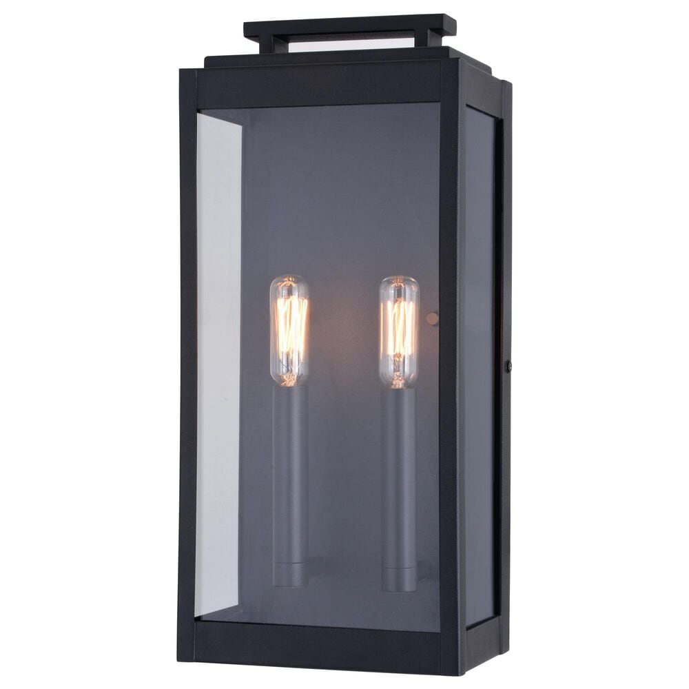 Vaxcel Hampton 2-Light Outdoor Wall Mount in Textured Black, , large