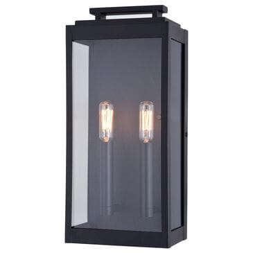 Vaxcel Hampton 2-Light Outdoor Wall Mount in Textured Black, , large