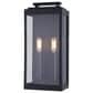Vaxcel Hampton 2-Light Outdoor Wall Mount in Textured Black, , large