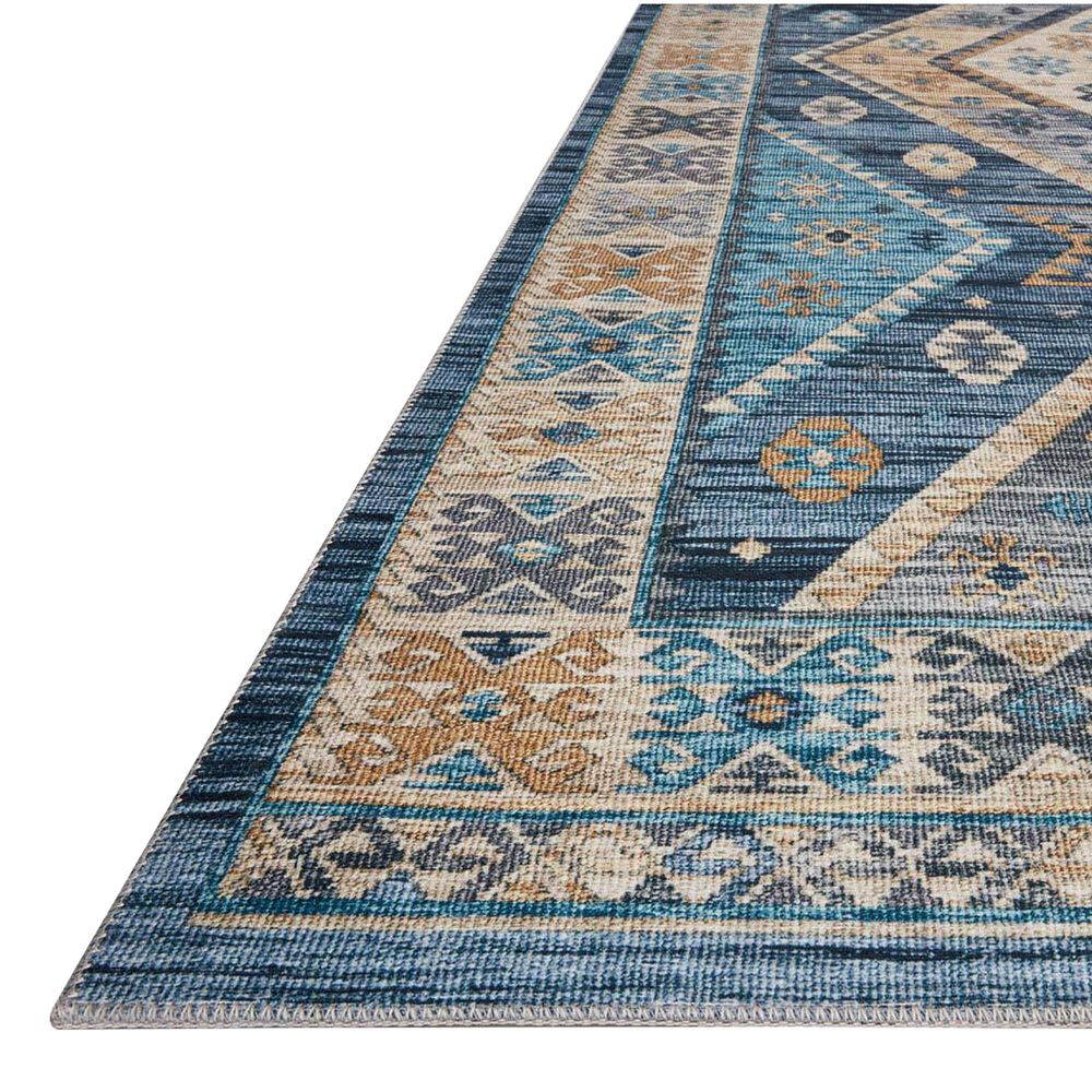 Loloi II Zion ZIO-02 2&#39;3&quot; x 3&#39;9&quot; Ocean and Gold Area Rug, , large