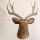 Accents De Ville 17" Square Throw Pillow with Embroidered Deer in Brown and Ecru, , large