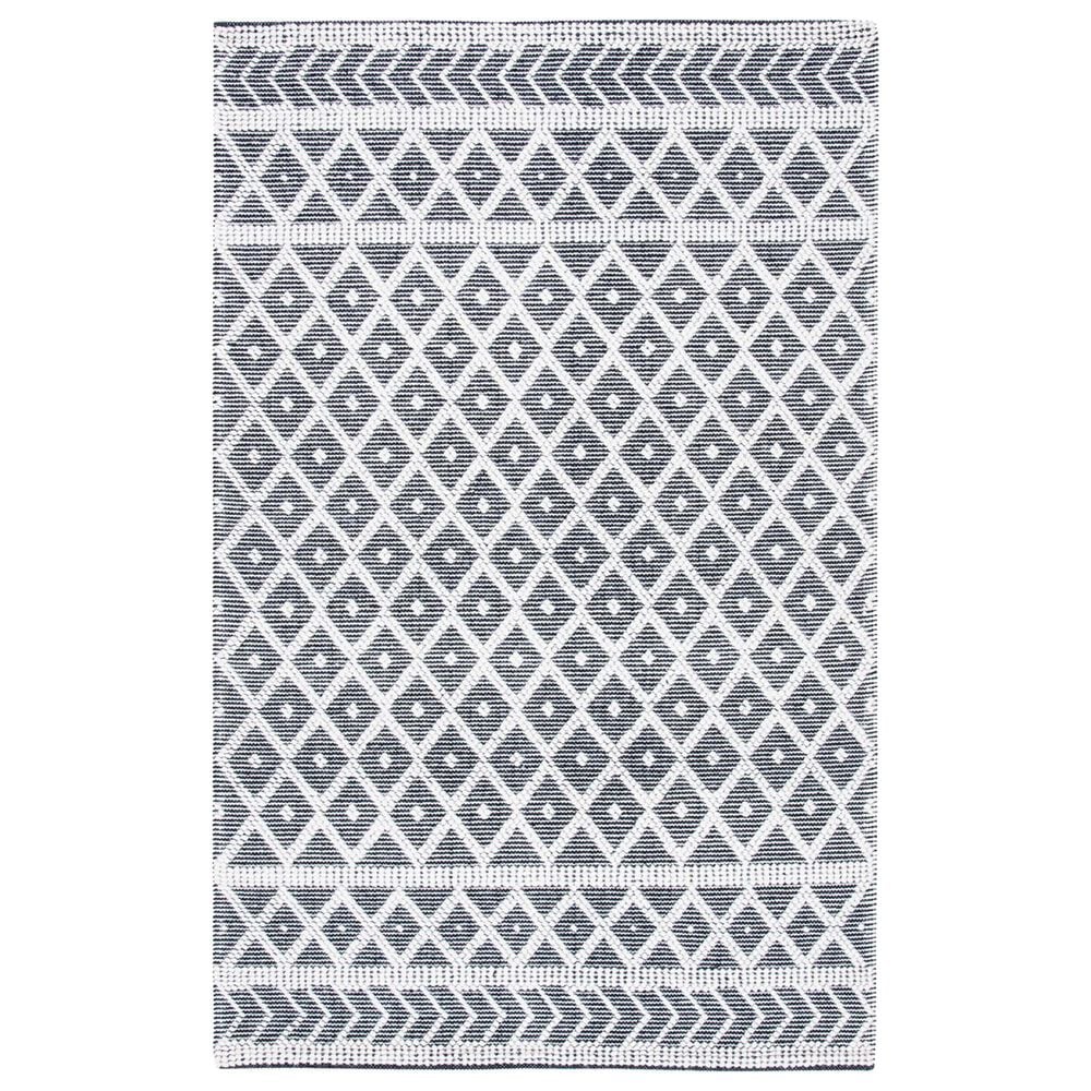 Safavieh Natura NAT482A 8" x 10" Ivory and Black Area Rug, , large
