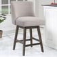 Valor Living Granville Swivel Counter Stool with Wheat Upholstered in Grey, , large