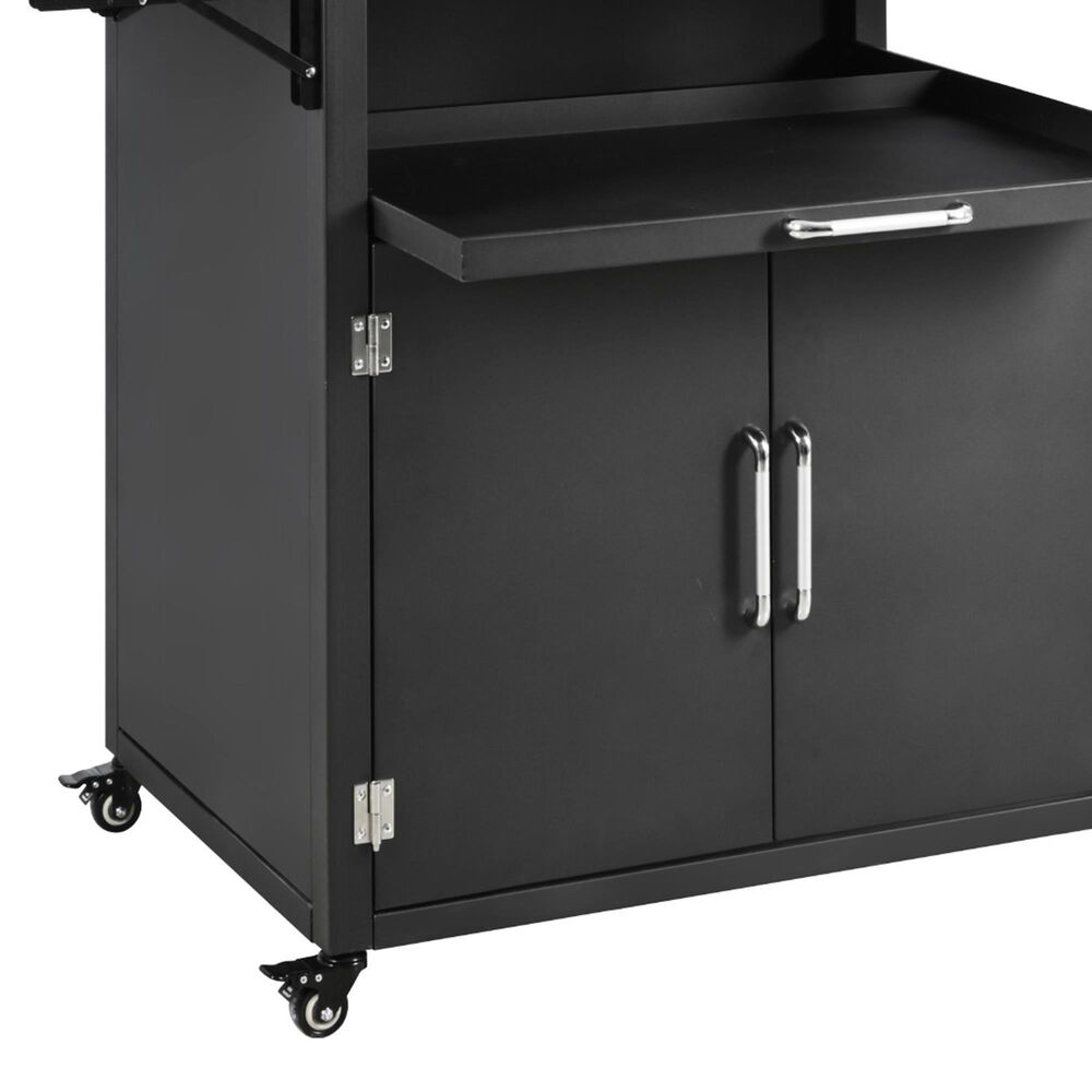 Hearth and Haven Patio Serving Cart in Matte Black, , large