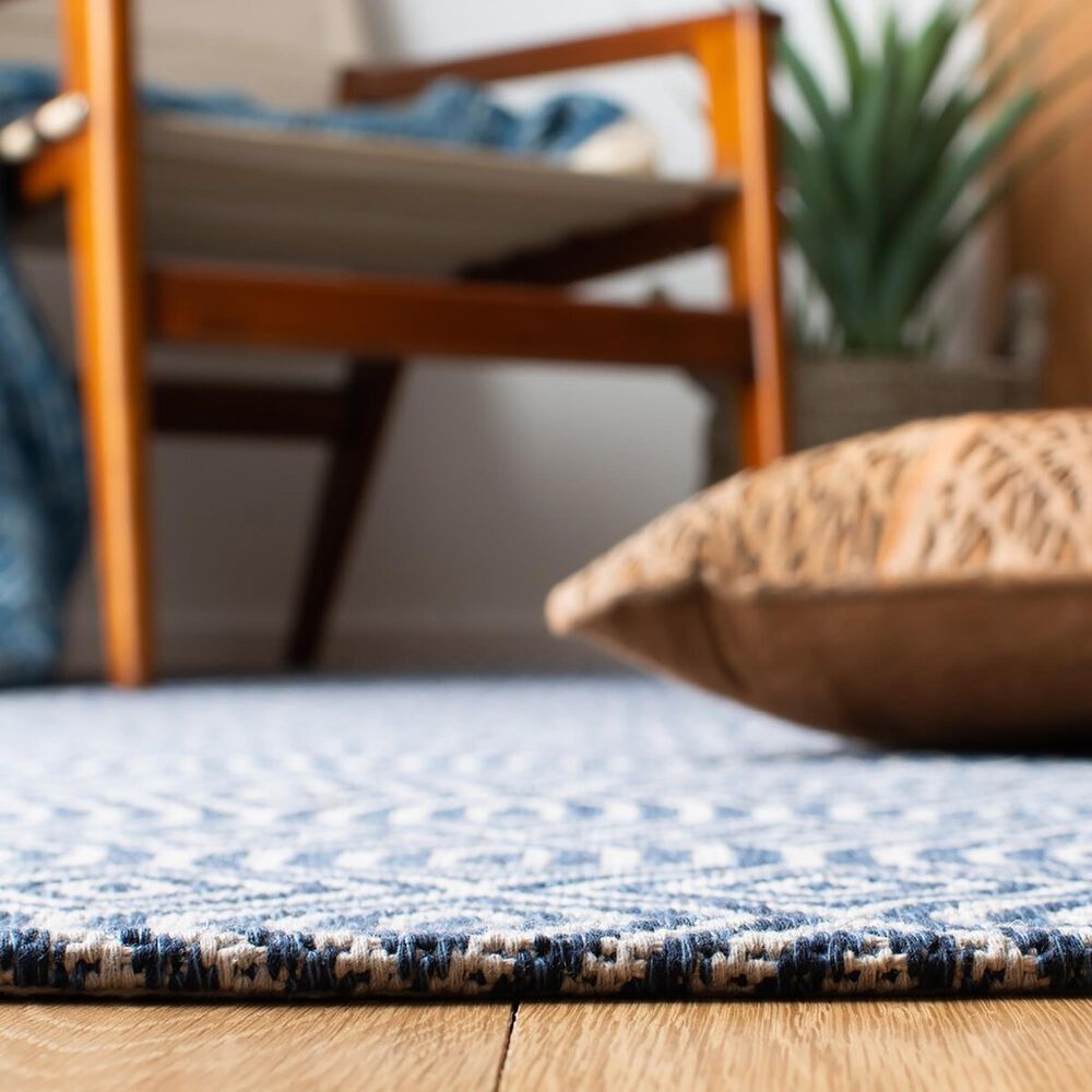 Safavieh Martha Stewart Cotton 4&#39; x 6&#39; Blue and Grey Area Rug, , large