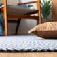 Safavieh Martha Stewart Cotton 4" x 6" Blue and Grey Area Rug, , large