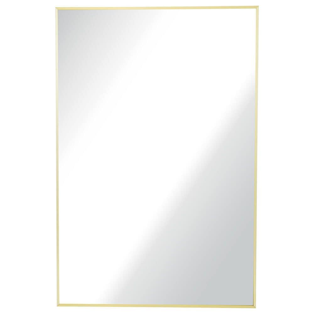 Garber Collection Rectangular Metal Wall Mirror in Brass, , large