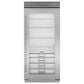 Sub Zero 22.9 Cu. Ft. Built-In Refrigerator with Glass Door and Right Hinge in Stainless Steel, , large