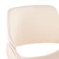 LumiSource Fabrico Side Chair with Cream Faux Leather Cushion in Walnut (Set of 2), , large