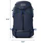 YETI Skala 60L Women"s Hiking Backpack in Classic Navy - XS/S, , large