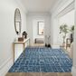 Nourison Luna 8"6" x 11"6" Blue and Silver Area Rug, , large