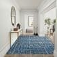 Nourison Luna 8"6" x 11"6" Blue and Silver Area Rug, , large