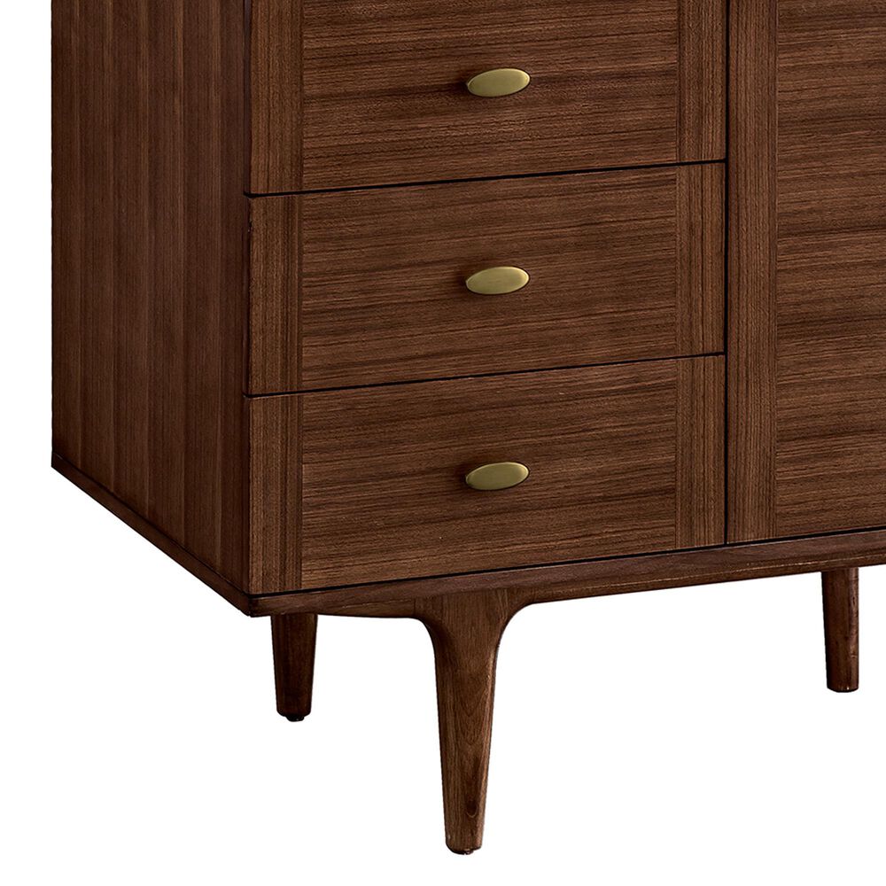 James Martin Vanities Amberly 60" Single Bathroom Vanity in Mid-Century Walnut with 3 cm Eternal Jasmine Pearl Silestone Top, Rectangular Sink and FreePower Wireless Charger, , large