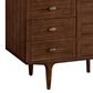 James Martin Vanities Amberly 60" Single Bathroom Vanity in Mid-Century Walnut with 3 cm Eternal Jasmine Pearl Silestone Top, Rectangular Sink and FreePower Wireless Charger, , large