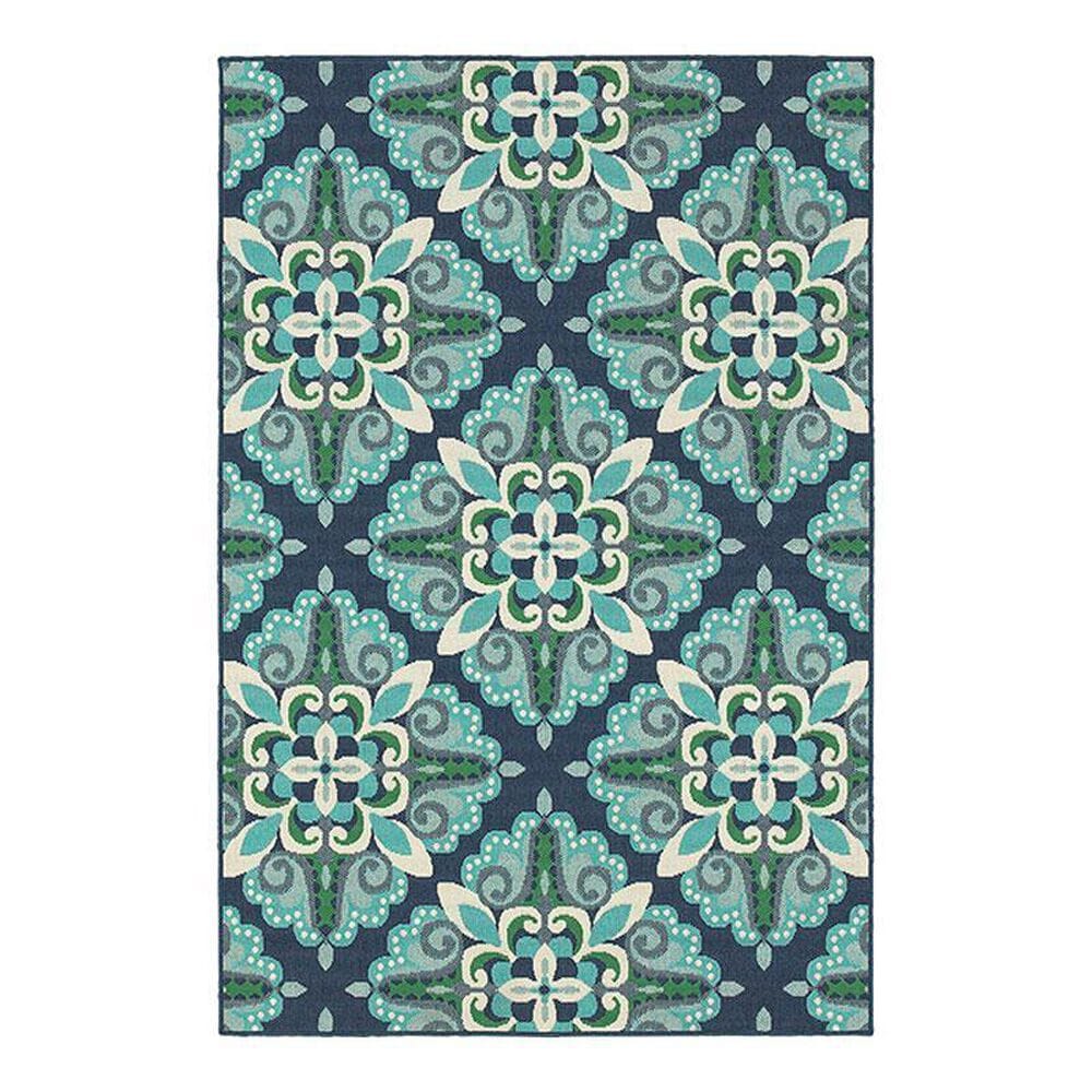 Oriental Weavers Meridian 2206B 7&#39;10&quot; Round Blue Area Rug, , large