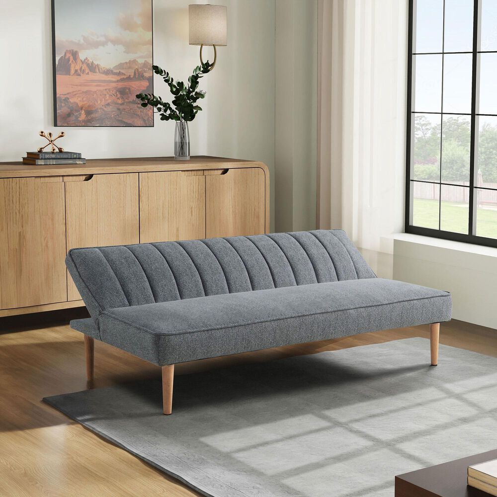 Lifestyle Solutions Salem Convertible Sofa in Gray, , large