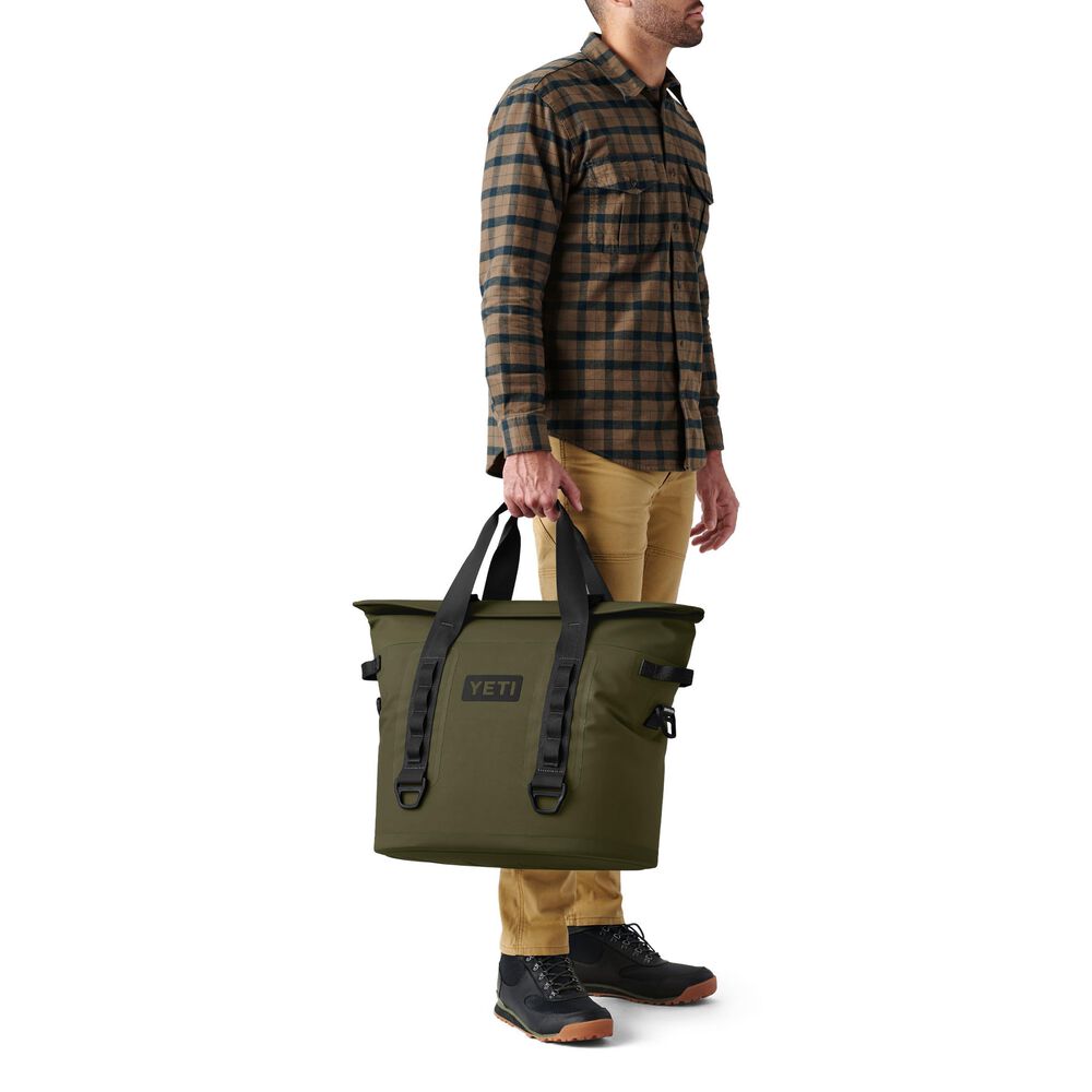 YETI Hopper M30 Tote Soft Cooler in Olive and Black, , large