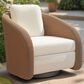 Zuo Modern Solara Outdoor Swivel Chair in Ivory, , large