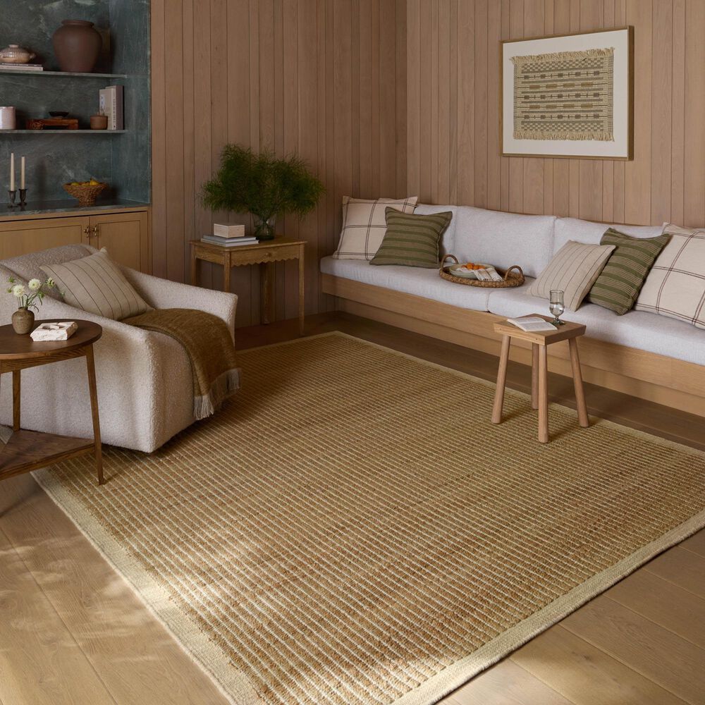 Amber Lewis x Loloi Lilah Natural and Antique Ivory 9'3" x 13' Area Rug, , large
