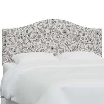Rifle Paper Co Crafted by Cloth and Company Mayfair Twin Headboard in Aviary Black/Cream, , large