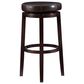 Linon Home Decor Maya Swivel Bar Stool with Brown Cushion in Rich Brown, , large