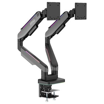 MSI Full-Motion Dual Monitor Mount for 17"-35" Screen in Matte Black and Painted Grey, , large