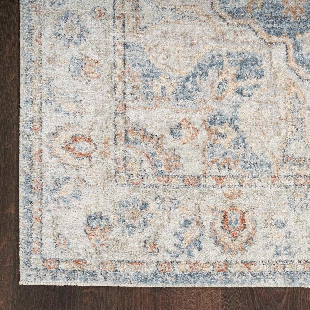 Nourison Astra Machine Washable ASW12 7&#39;10&quot; x 10&#39; Denim and Multicolor Area Rug, , large