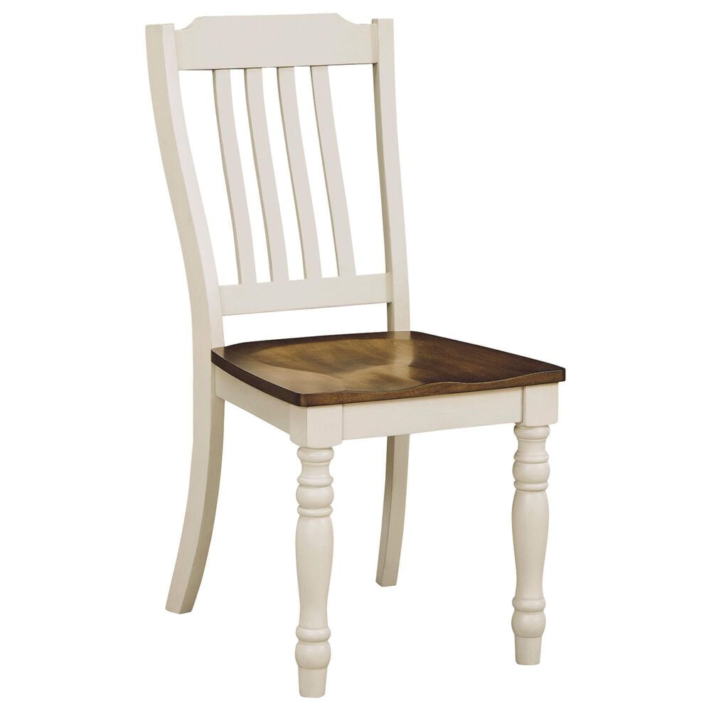 Ashley Wirloni 5-Piece Round Dining Set in Antique White and Brown, , large