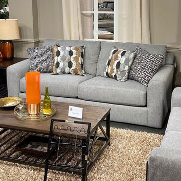 Catnapper Hooten Stationary Queen Sleeper Sofa in Delft Gray, , large