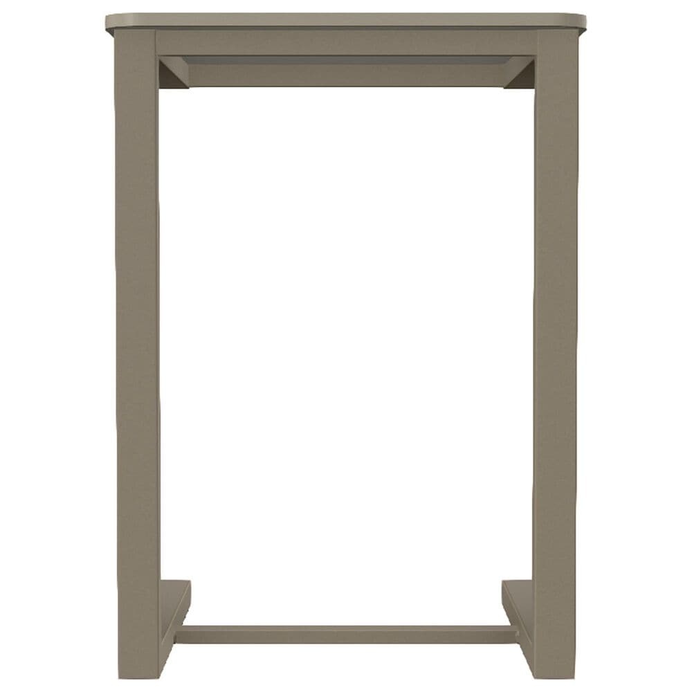 Telescope Casual Furniture Outdoor Square Side C Table with Marine Grade Polymer Top in Storm, , large