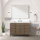 Lexora Home Laurel 48" Single Bathroom Vanity in Grey Oak with White Quartz Top and Rectangular Sink, , large