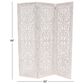 Maple and Jade 3-Panel Folding Screen in White, , large
