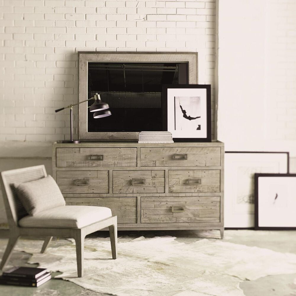 Bernhardt Highland Park Shaw 7-Drawer Dresser in Morel and Glazed Silver, , large