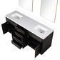 Lexora Home Abbey 72" Double Bathroom Vanity in White Oak with 2 cm White Quartz Top, Rectangular Sinks and 70" Mirror, , large