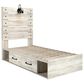 Ashley Cambeck 4 Piece Twin Single Storage Bed Set in Whitewash, , large