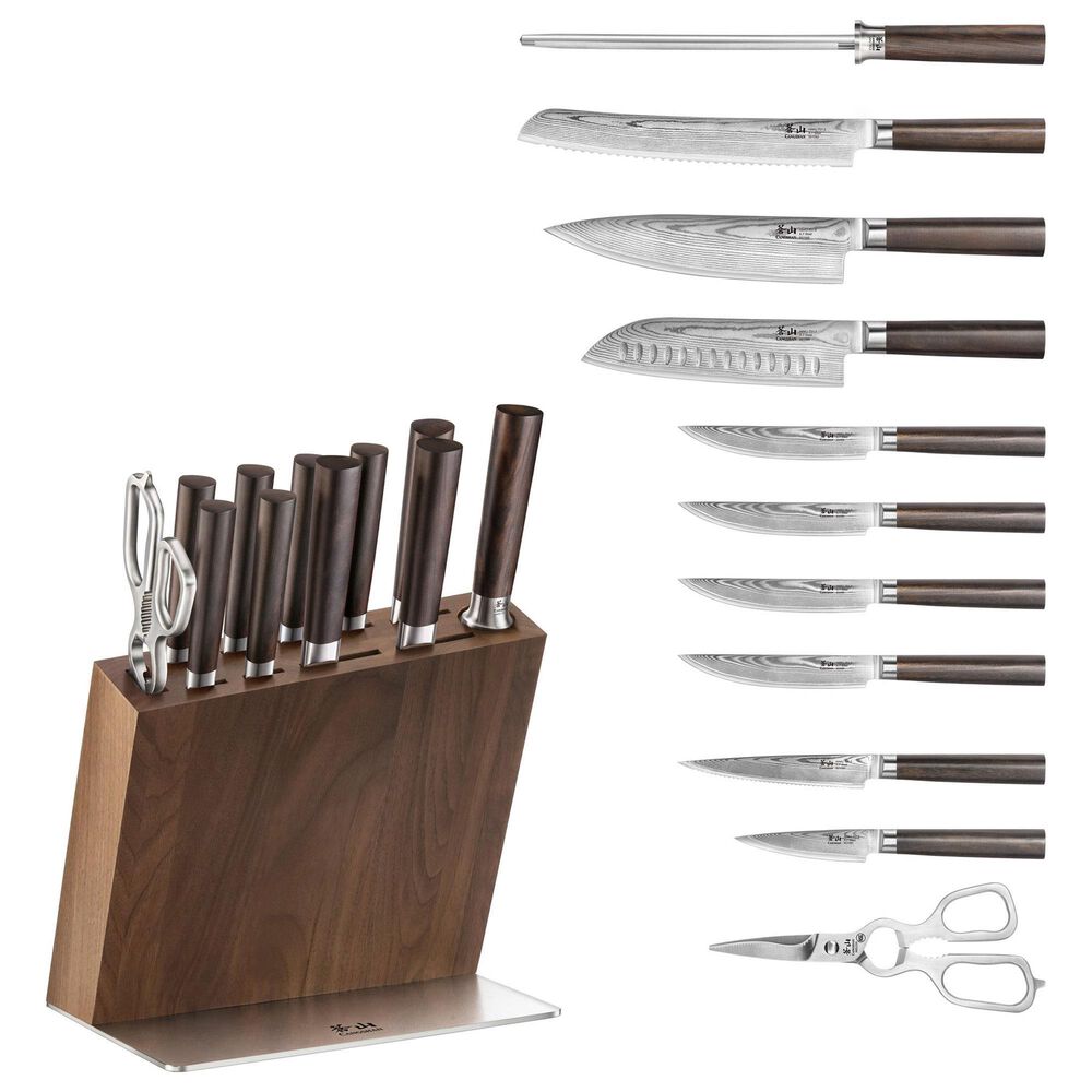 Cangshan Cutlery Haku 12-Piece Knife Block Set in Dark Brown, , large