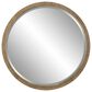 Uttermost Paradise Round Vanity Mirror in Antiqued Gold Leaf and Brown, , large
