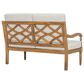 Hearth and Haven Outdoor Loveseat with Cushions and Natural Frame in Beige, , large