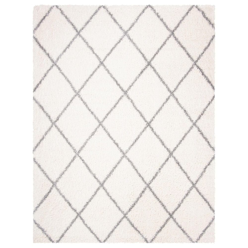 Safavieh Parma Shag PMA515A 8" x 10" Cream and Grey Area Rug, , large