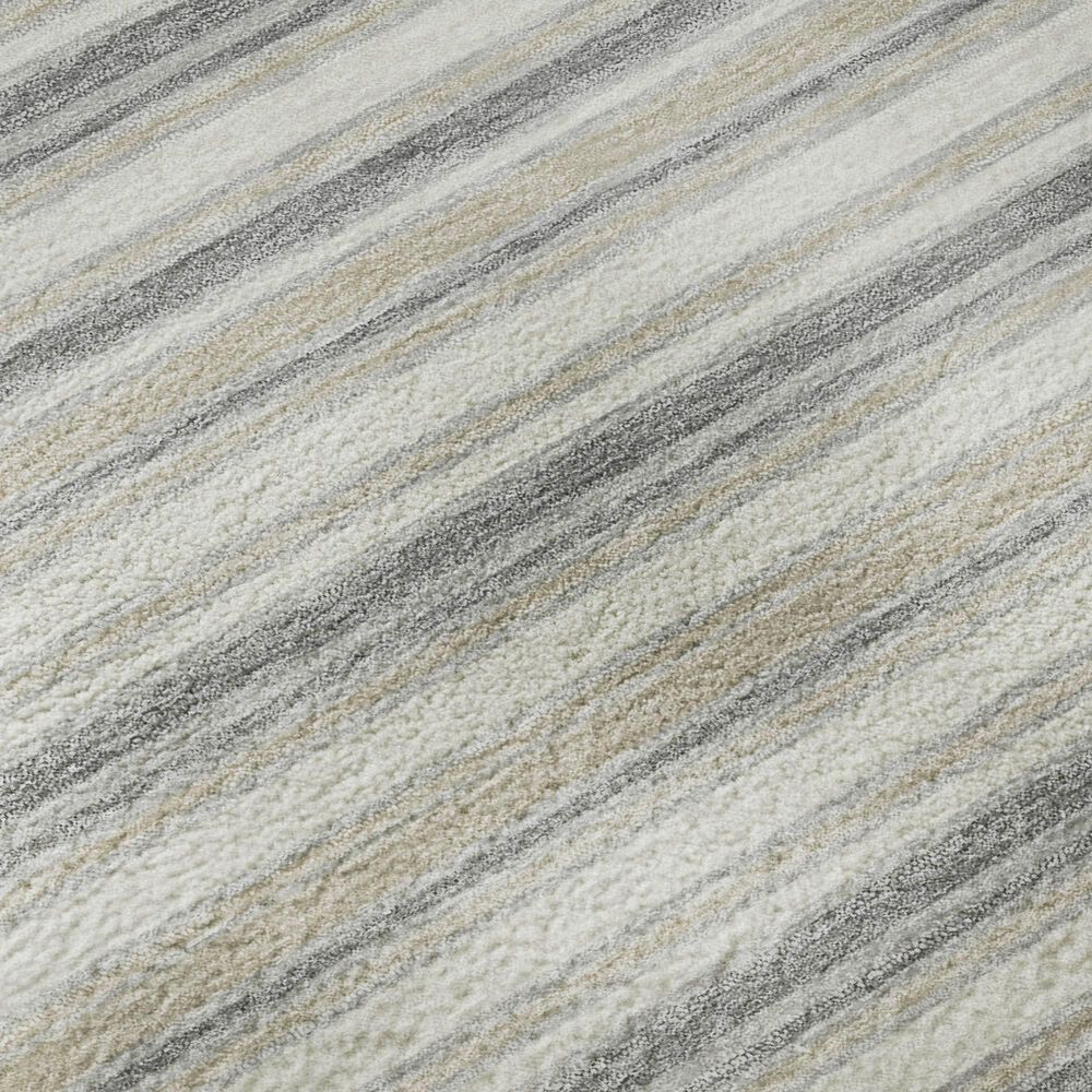 Dalyn Rug Company Soft Essentials Striped Silver 2'6" x 3'10" Indoor/Outdoor Area Rug, , large
