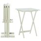 Linon Home Decor Compass Folding TV Tray Table Set with Stand in Light Gray (Set of 4), , large
