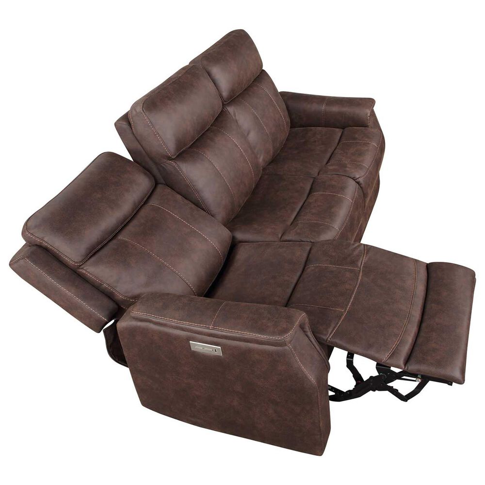 Steve Silver Valencia Power/Power Recliner Sofa in Walnut, , large