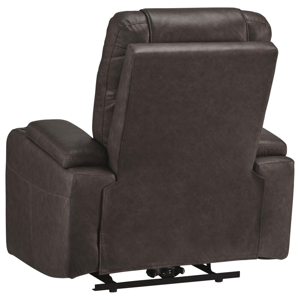 Ashley Schooner Rocks Power Recliner with Adjustable Headrest in Umber, , large